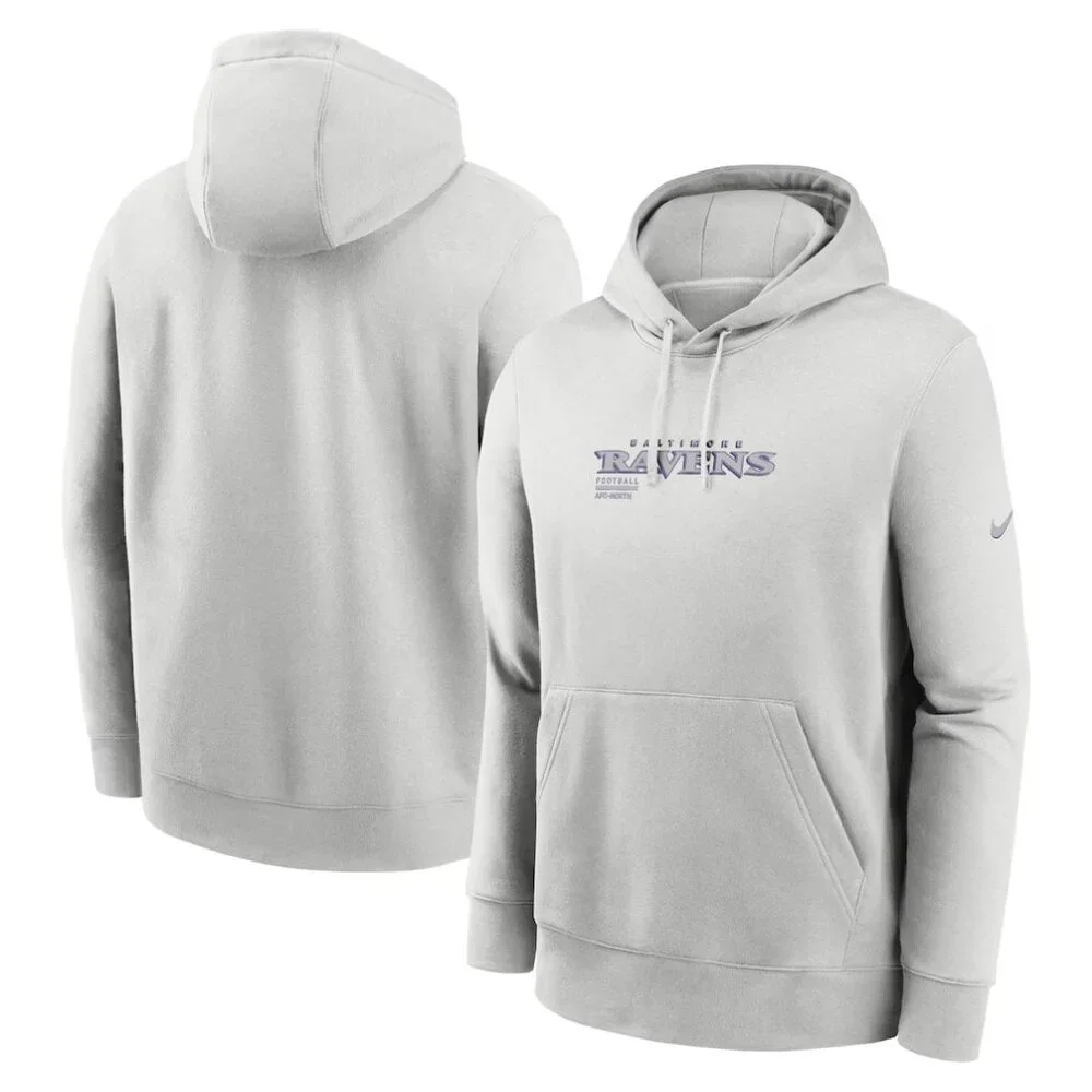 Baltimore Ravens Nike Edge Pack French Terry Club Pullover Hoodie - Gray